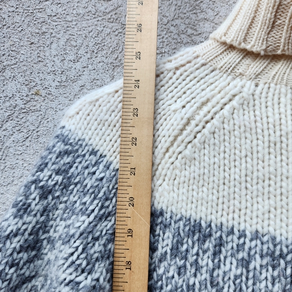 J. CREW Women's Sweater Small Gray Turtleneck Rag Wool Angora - Picture 8 of 10